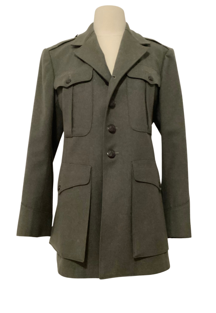 Vintage 1940's Army Green Military Wool Jacket - Feature Image