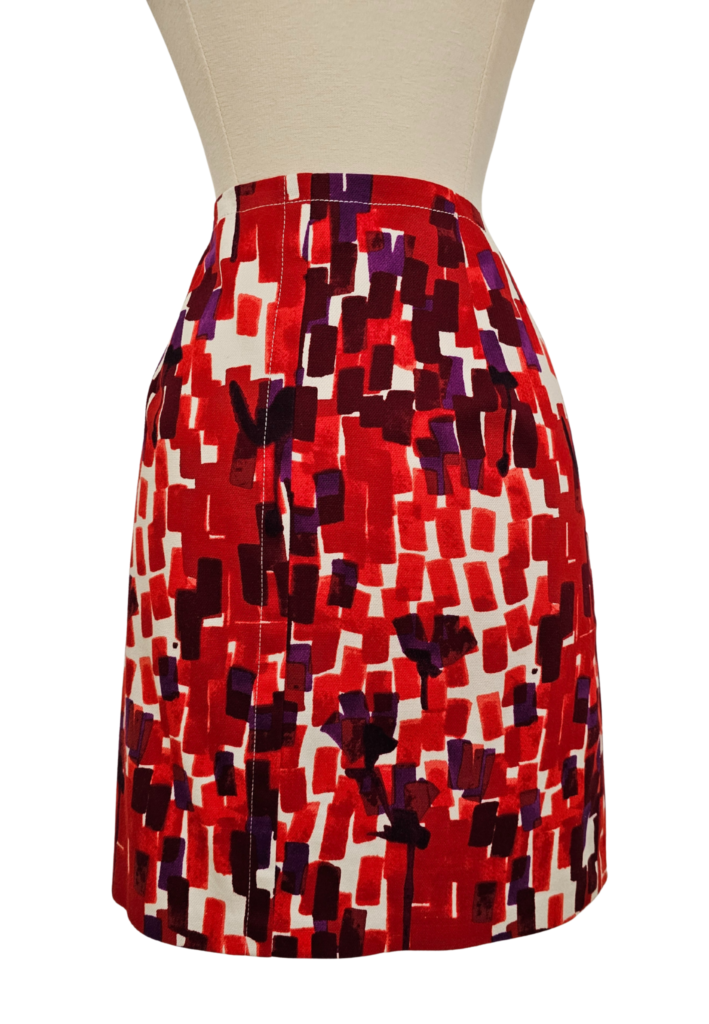 Etcetera Red and Purple Geometric Print Mini Skirt - Feature Image