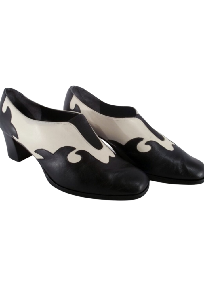 Vintage "Siamanto" Western Cut-Out Leather Ankle Shoes-Size 8 - Feature Image