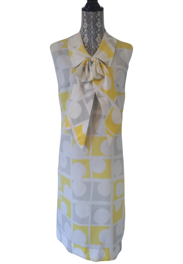 Jerrie Lurie Sleeveless Op Art Print Shift Dress - Feature Image