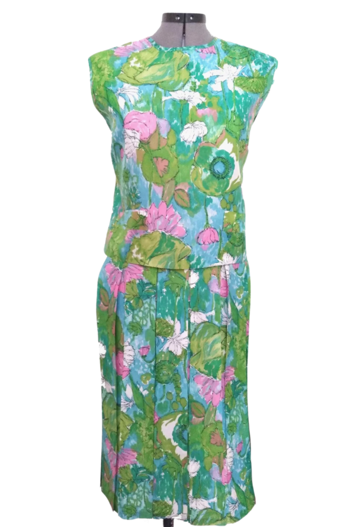 Vintage 1950s Floral Two-Piece Skirt Set - Feature Image