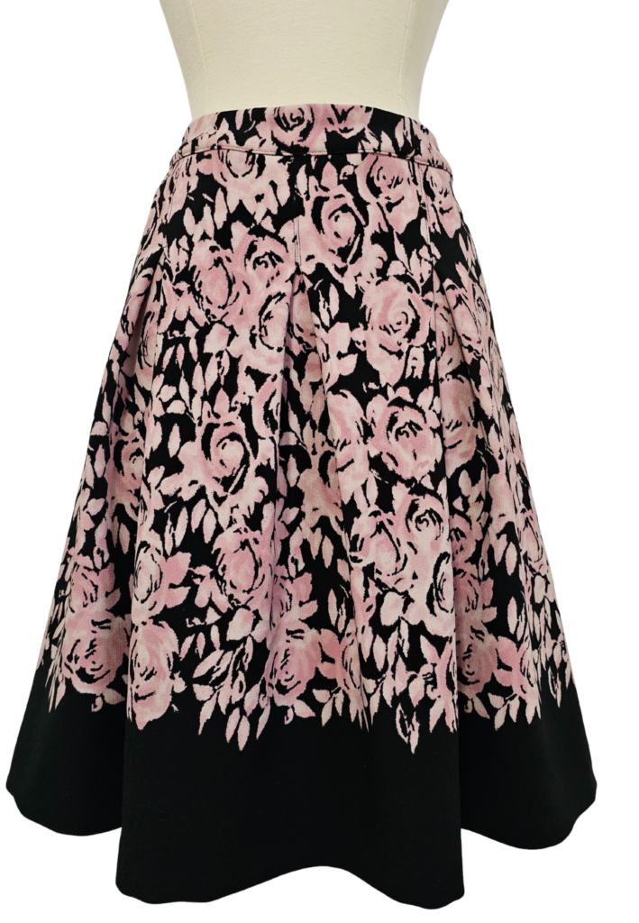 Rose and Black Flare Skirt by Luxe by Carmen Marc Valvo - Feature Image