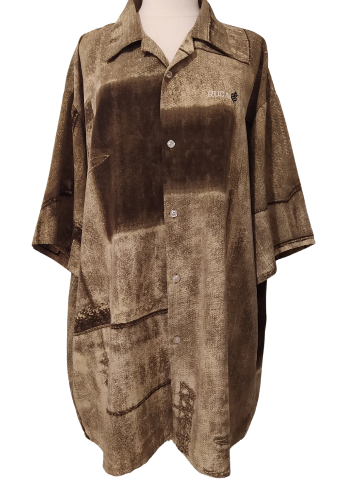 1990s Rocawear Men's Brown and Tan Plus Size Shirt - Feature Image