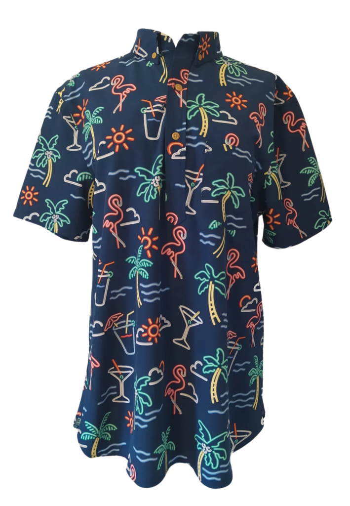Men's Pull-Over Tropical Drinks Palm Trees Shirt - Feature Image