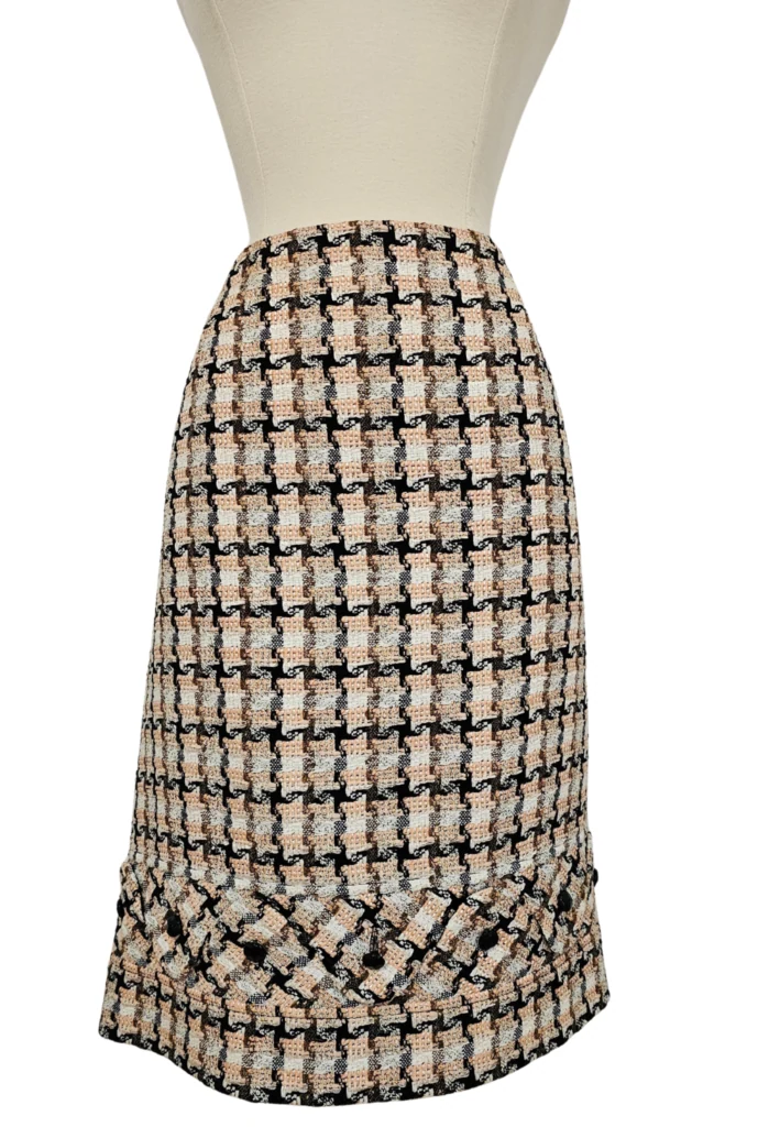 Carlisle Tweed Houndstooth Pattern Skirt - Feature Image