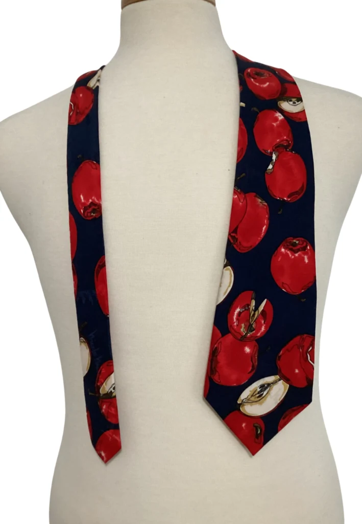 Vintage Nicole Miller Men Silk Blue and Red Necktie - Feature Image